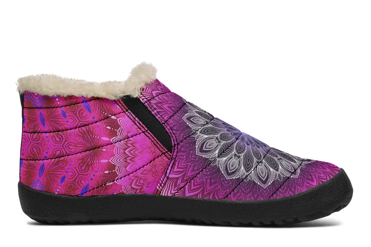 Glowing Mandala Winter Slippers