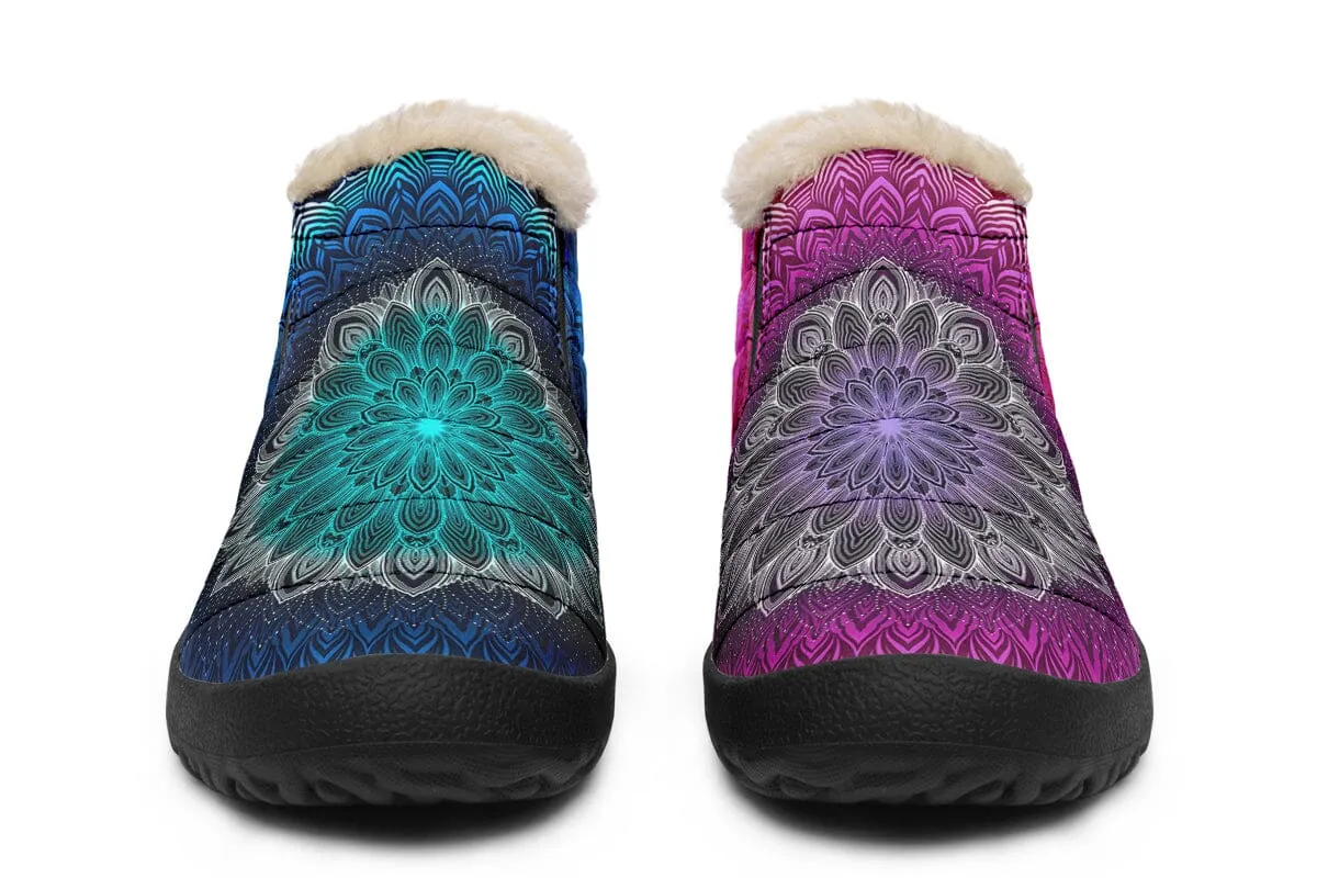 Glowing Mandala Winter Slippers