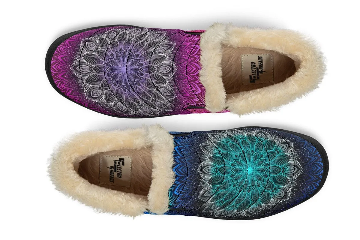 Glowing Mandala Winter Slippers