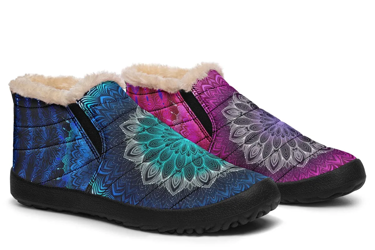 Glowing Mandala Winter Slippers