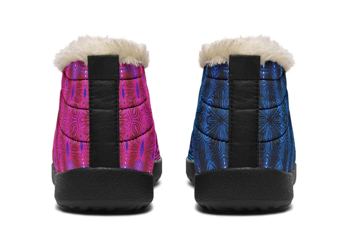 Glowing Mandala Winter Slippers