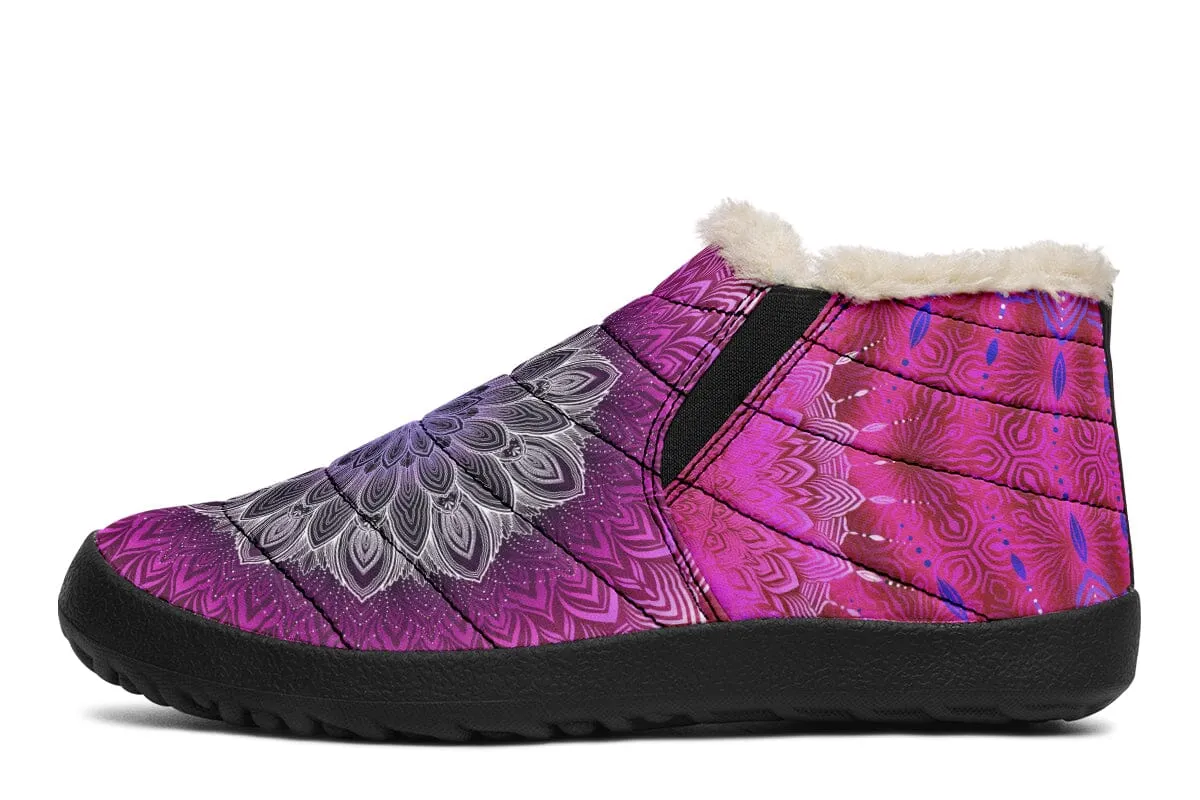 Glowing Mandala Winter Slippers