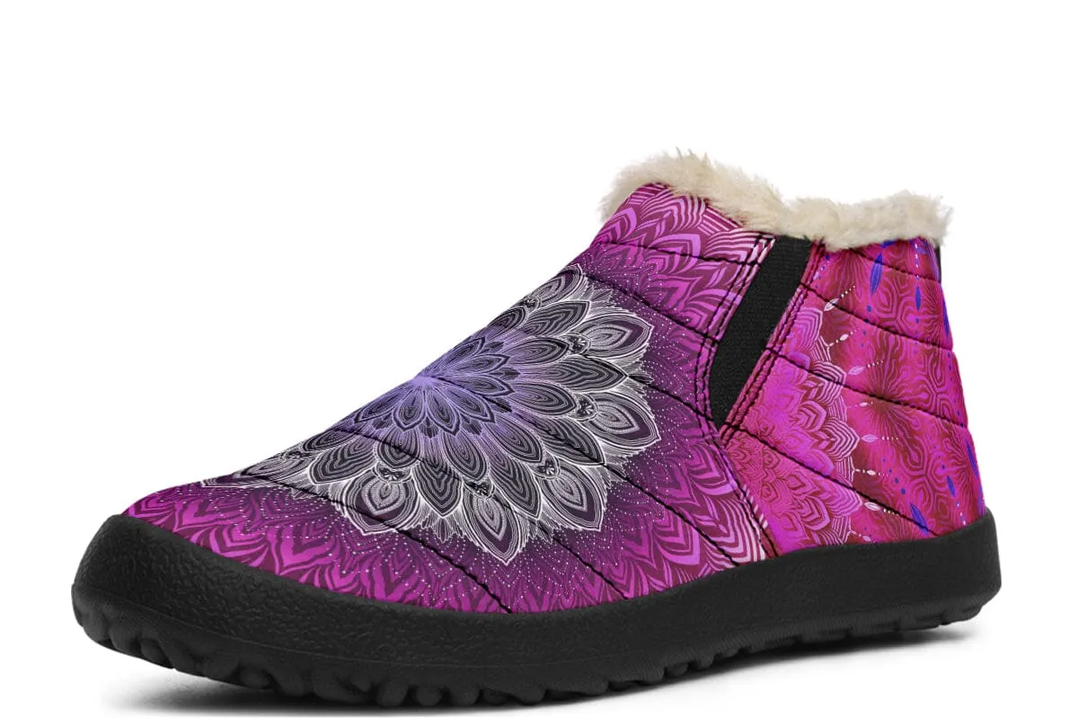 Glowing Mandala Winter Slippers