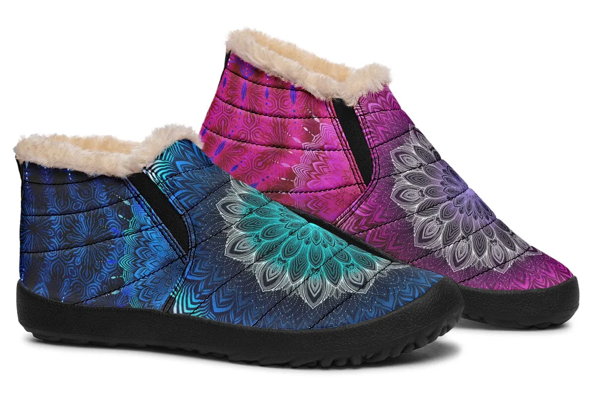 Glowing Mandala Winter Slippers