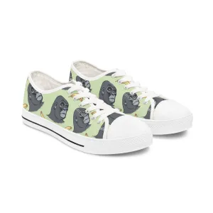 Gorilla and Banana Women's Low Top Sneakers