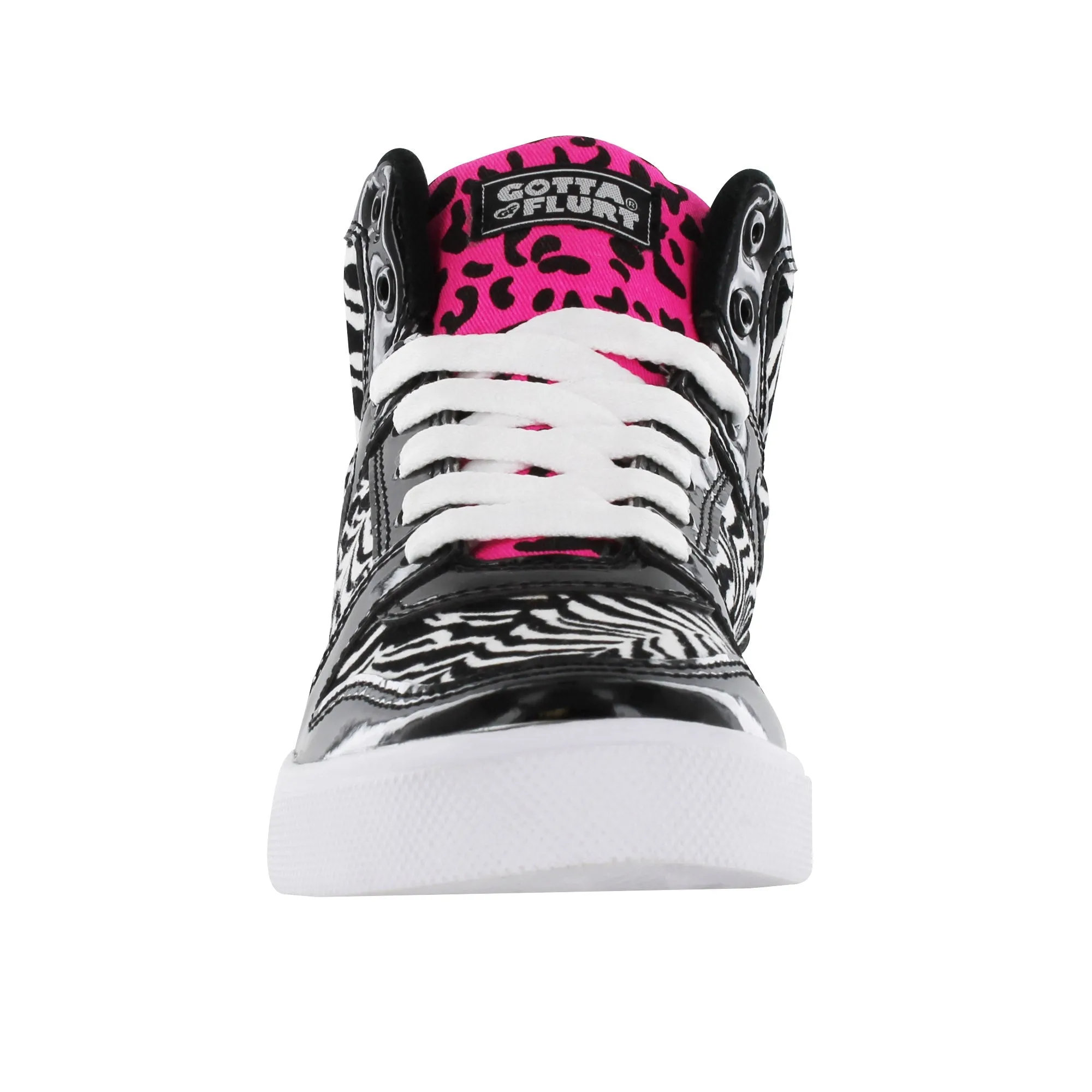 Gotta Flurt Women's Hip Hop VI Black/White/Hot Pink Hip Hop Fashion Dance Sneaker