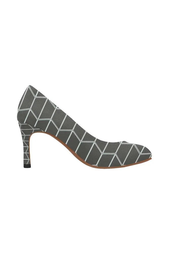 Gray Camouflage Women's High Heels