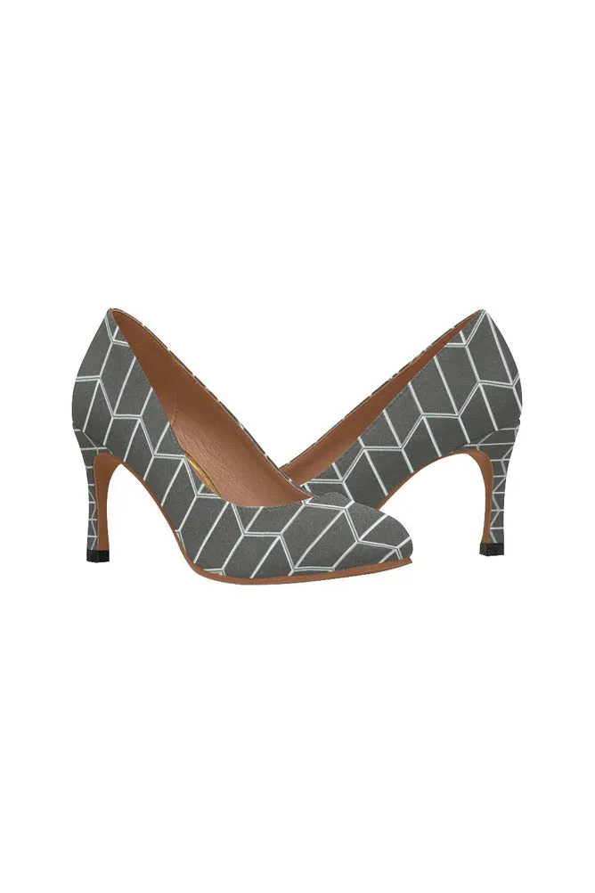 Gray Camouflage Women's High Heels