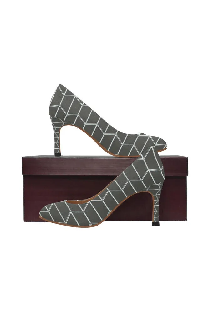 Gray Camouflage Women's High Heels