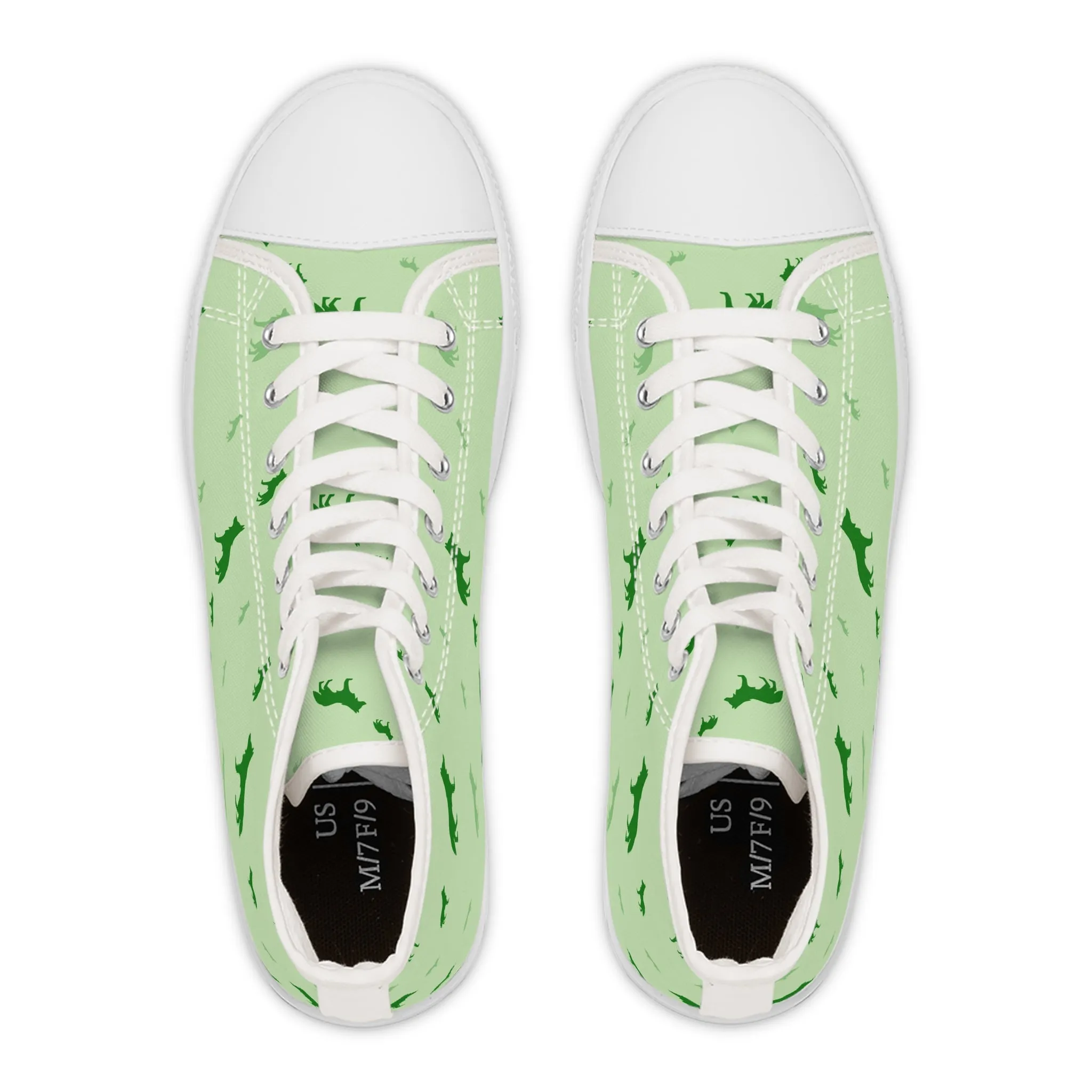 Green Wolf Women's High Top Sneakers