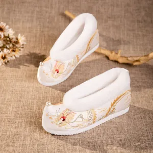 Hanfu Shoes: Golden Dragon