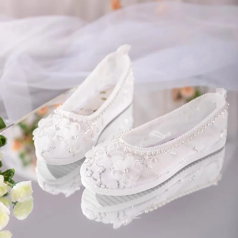 Hanfu Shoes: Lace Snow