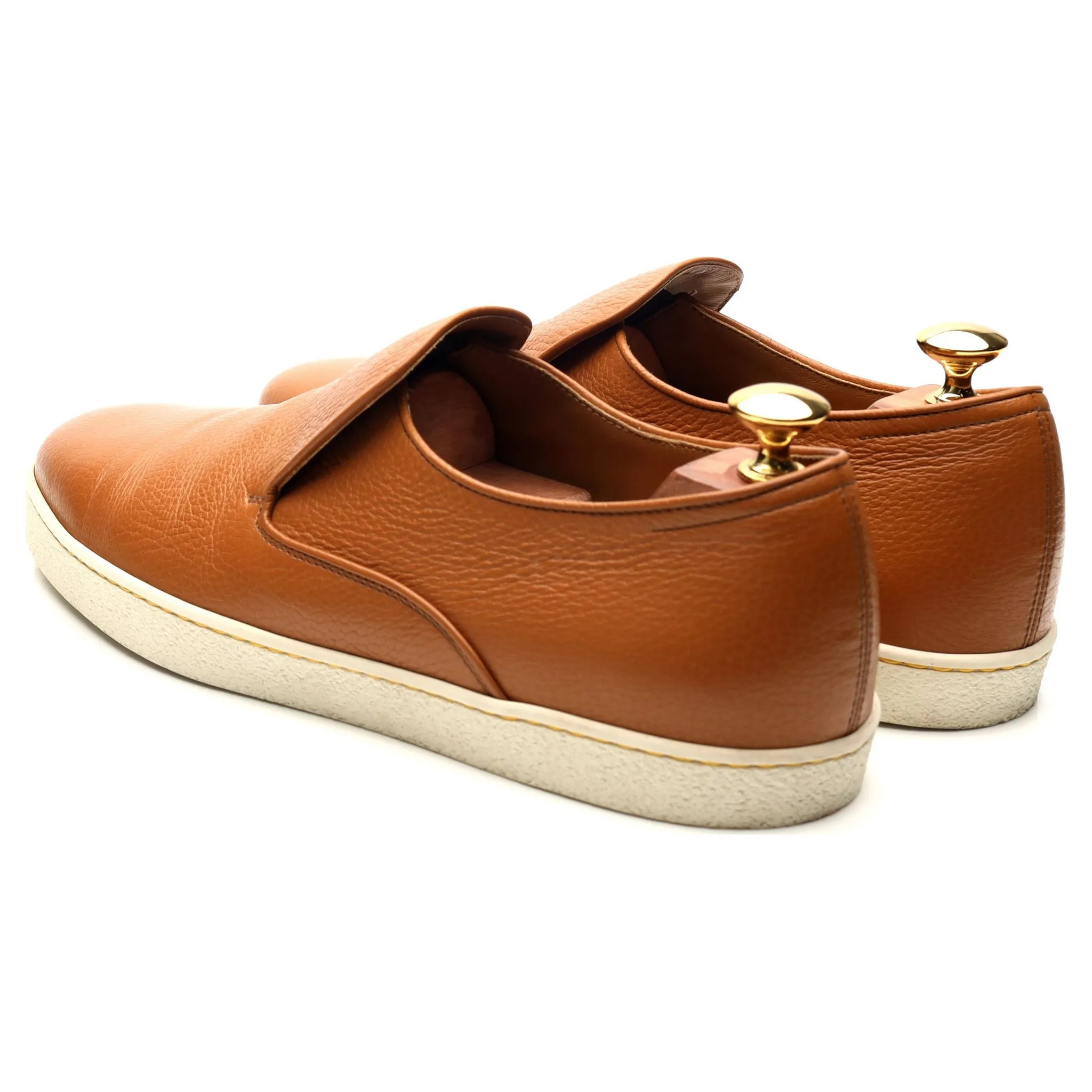 'Haven' Tan Brown Slip-on Sneakers UK 8.5