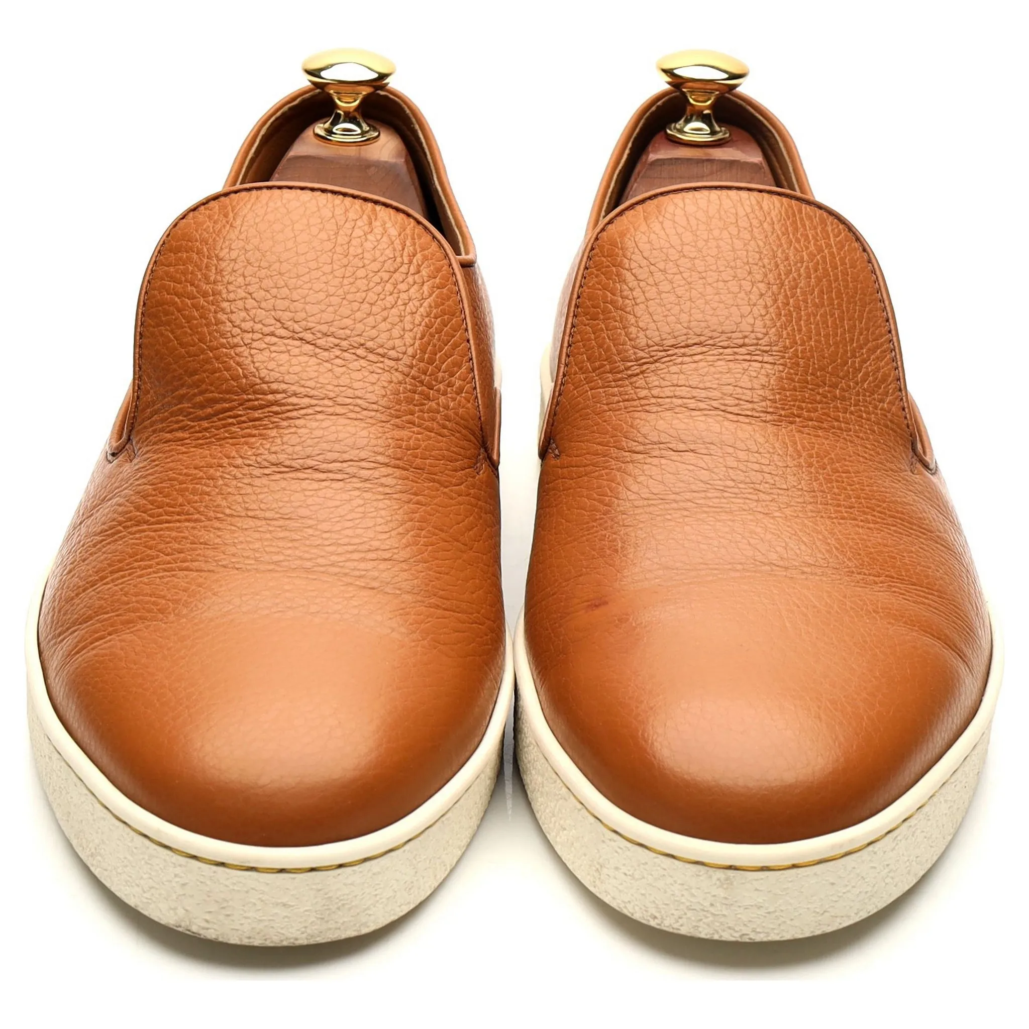 'Haven' Tan Brown Slip-on Sneakers UK 8.5