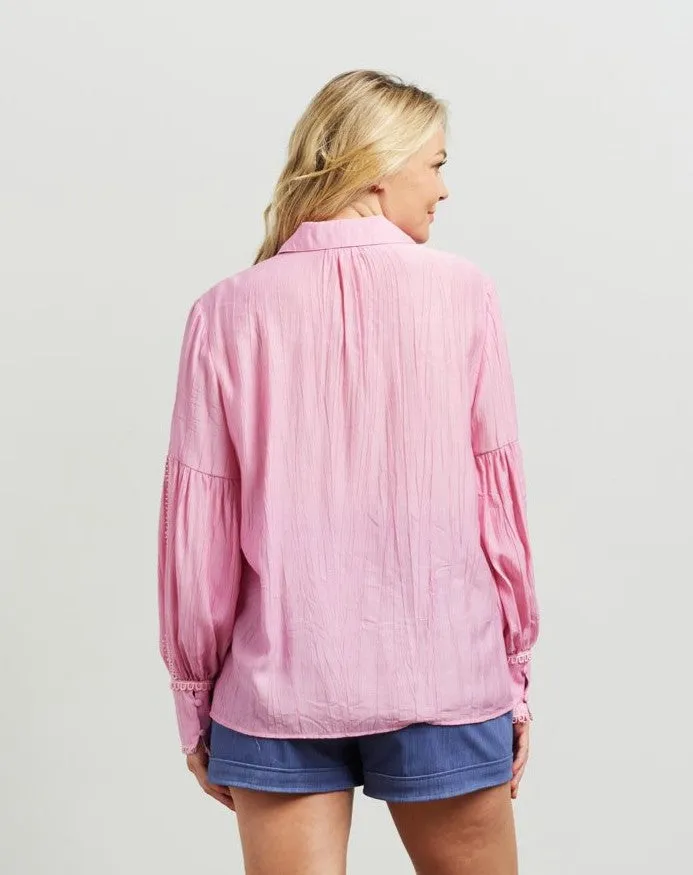 Heidi Blouse - Barbie Pink