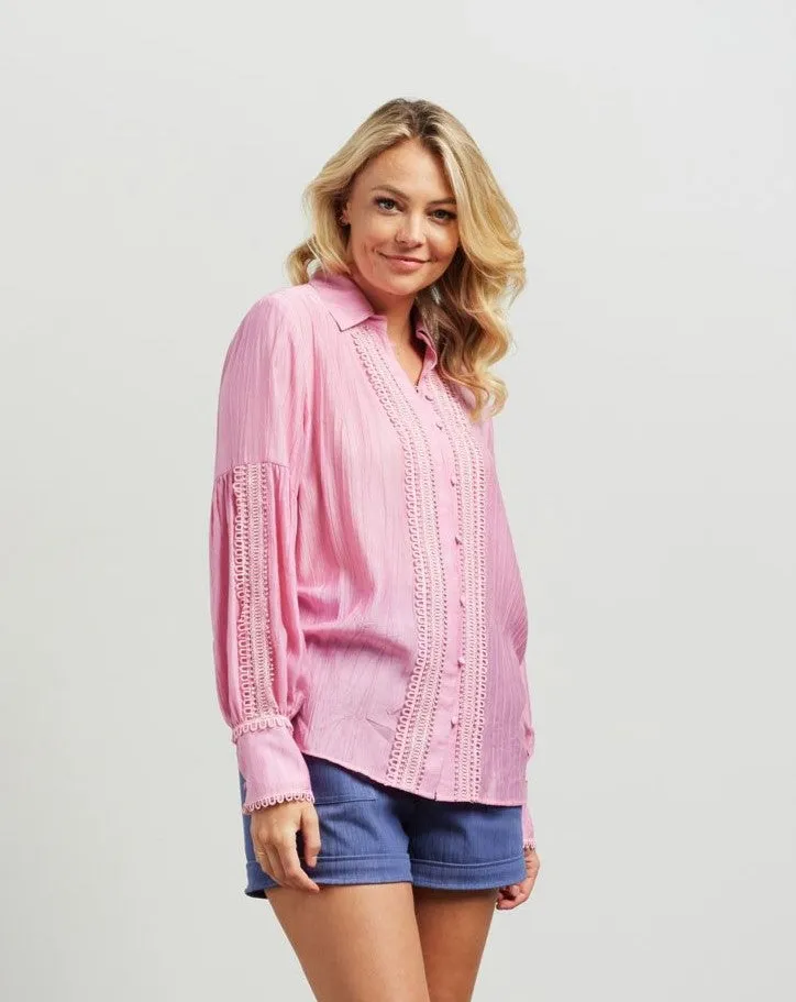 Heidi Blouse - Barbie Pink