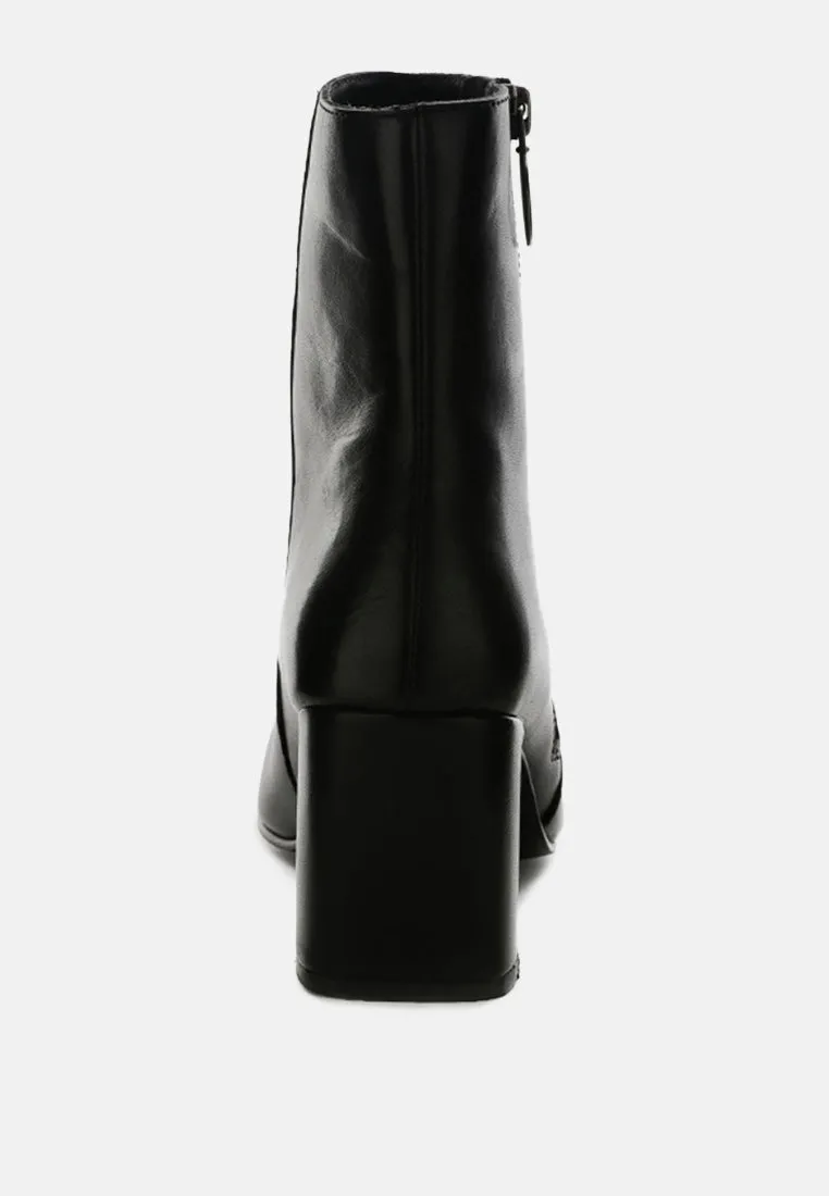 Helen Block Heel Leather Boots