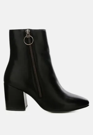 Helen Block Heel Leather Boots