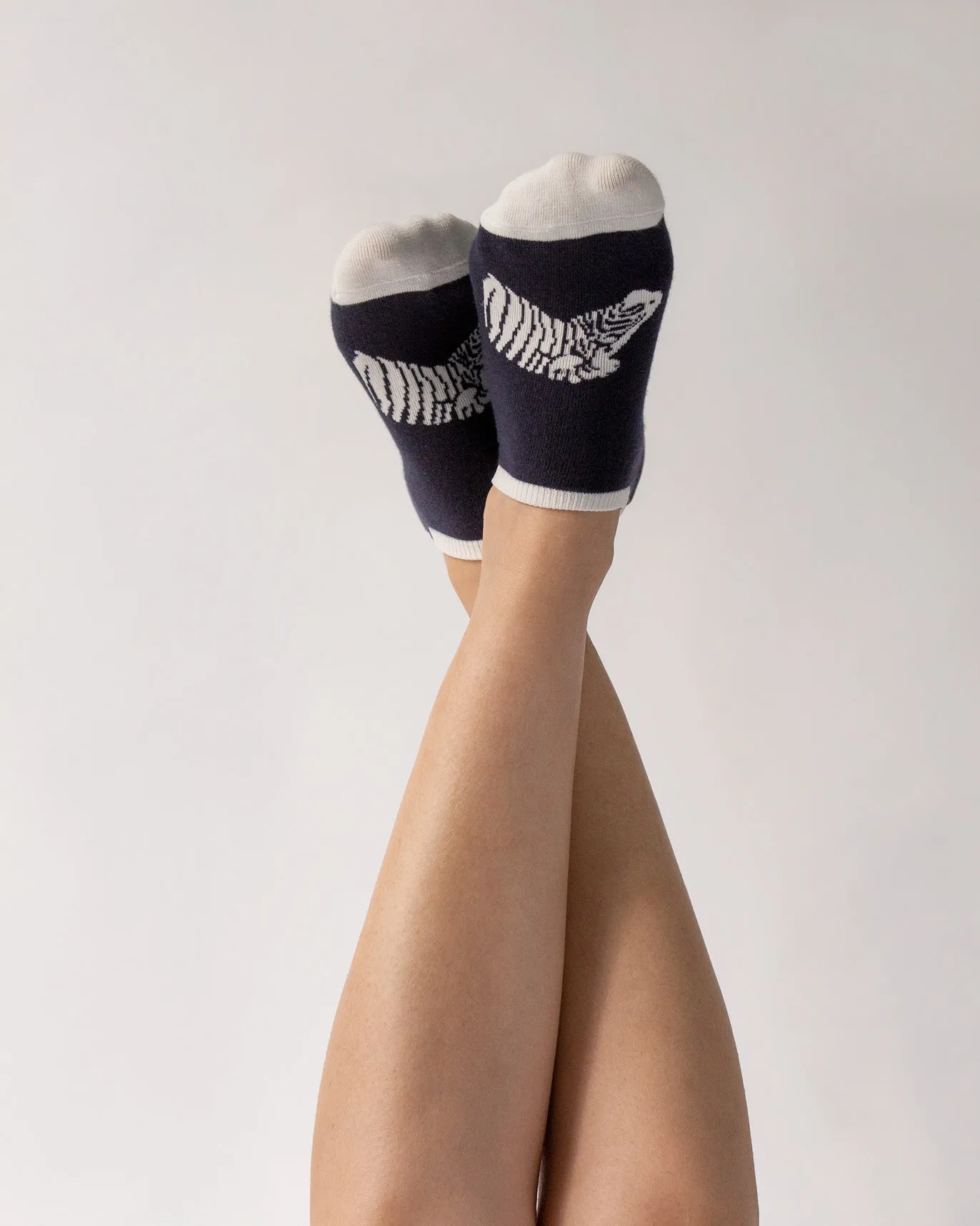 Hello Zebra Socks - Black & White