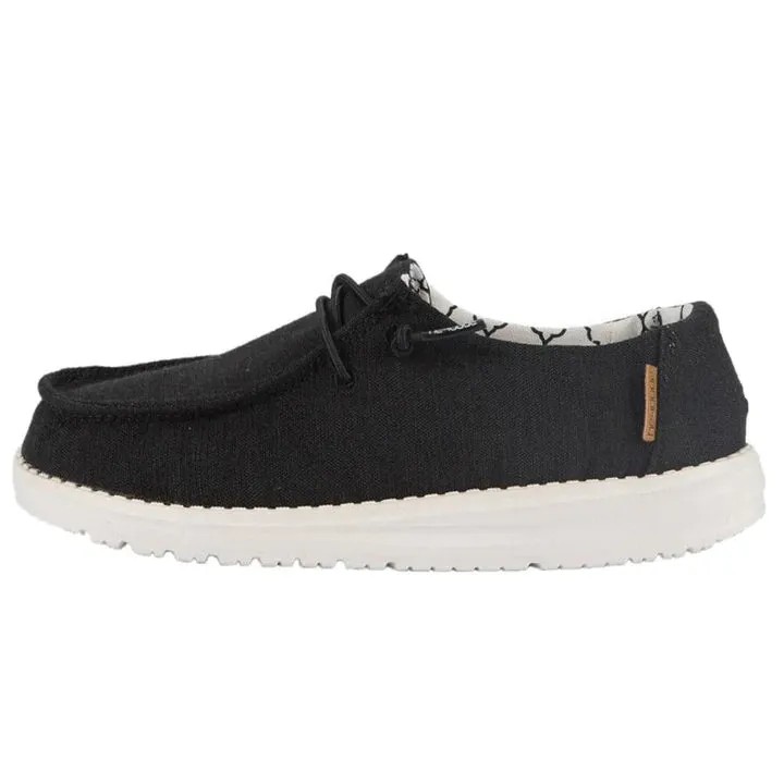 HEY DUDE YOUTH Wendy Linen (Black)