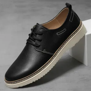 Hnzxzm Genuine Leather Men Shoes outdoor black white Casual Shoes Lace up Mens Sneakers Italian Breathable Tenis flats Shoes men