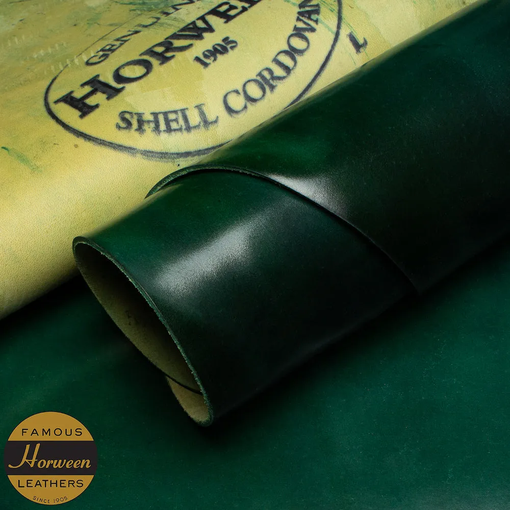 HORWEEN GENUINE SHELL CORDOVAN® - GREEN - 1.0/2.0mm