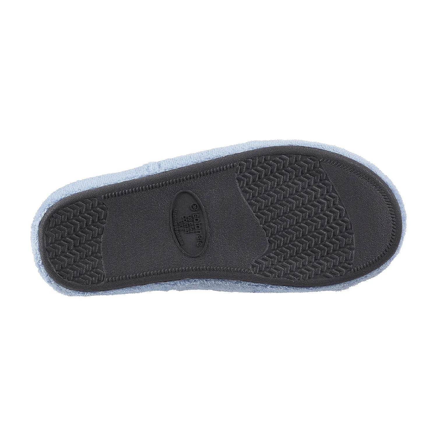 Isotoner Women's Terry Spa Slip On Slide Slipper with Memory Foam for Indoor/Outdoor Comfort