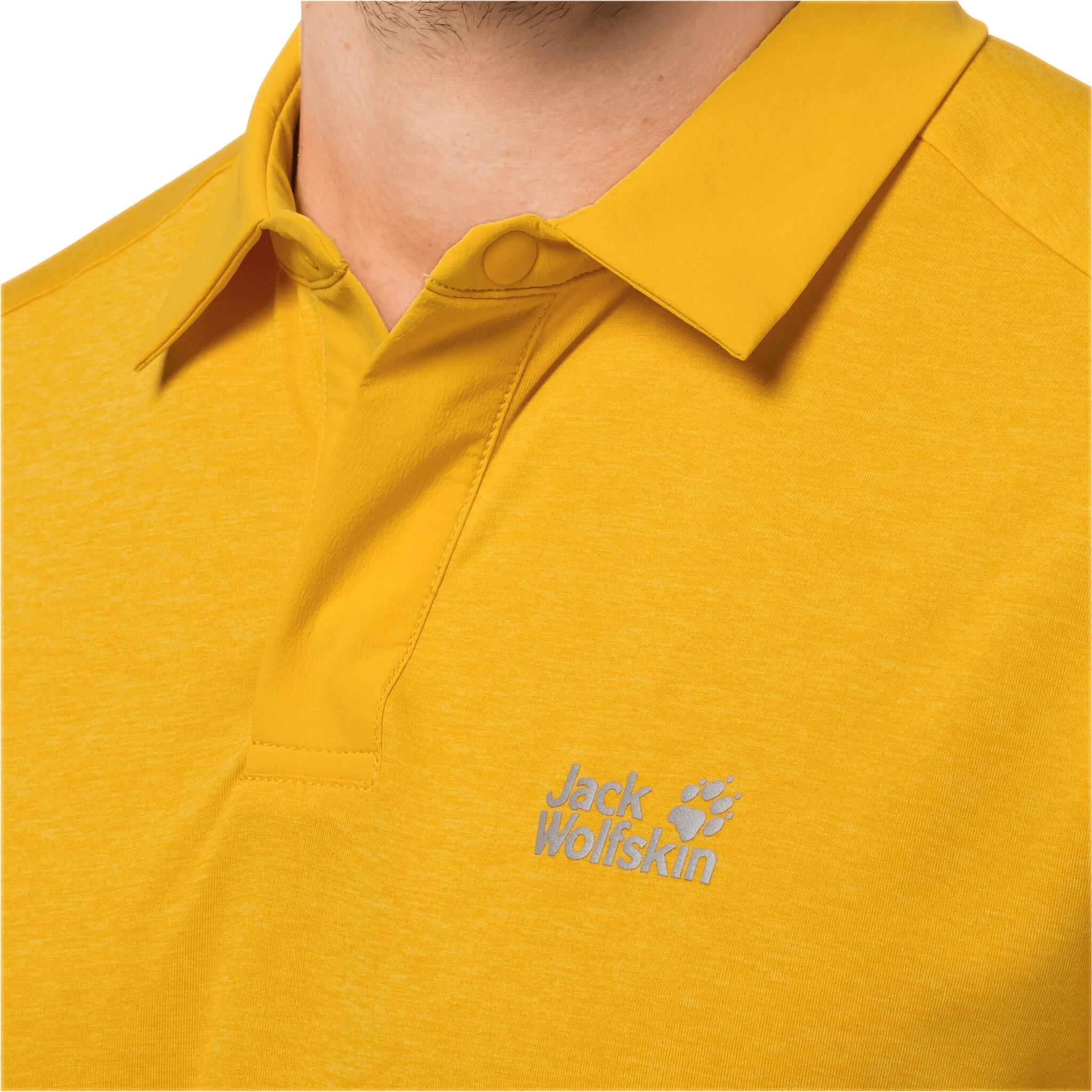 Jack Wolfskin Pack & Go Polo Shirt, Yellow