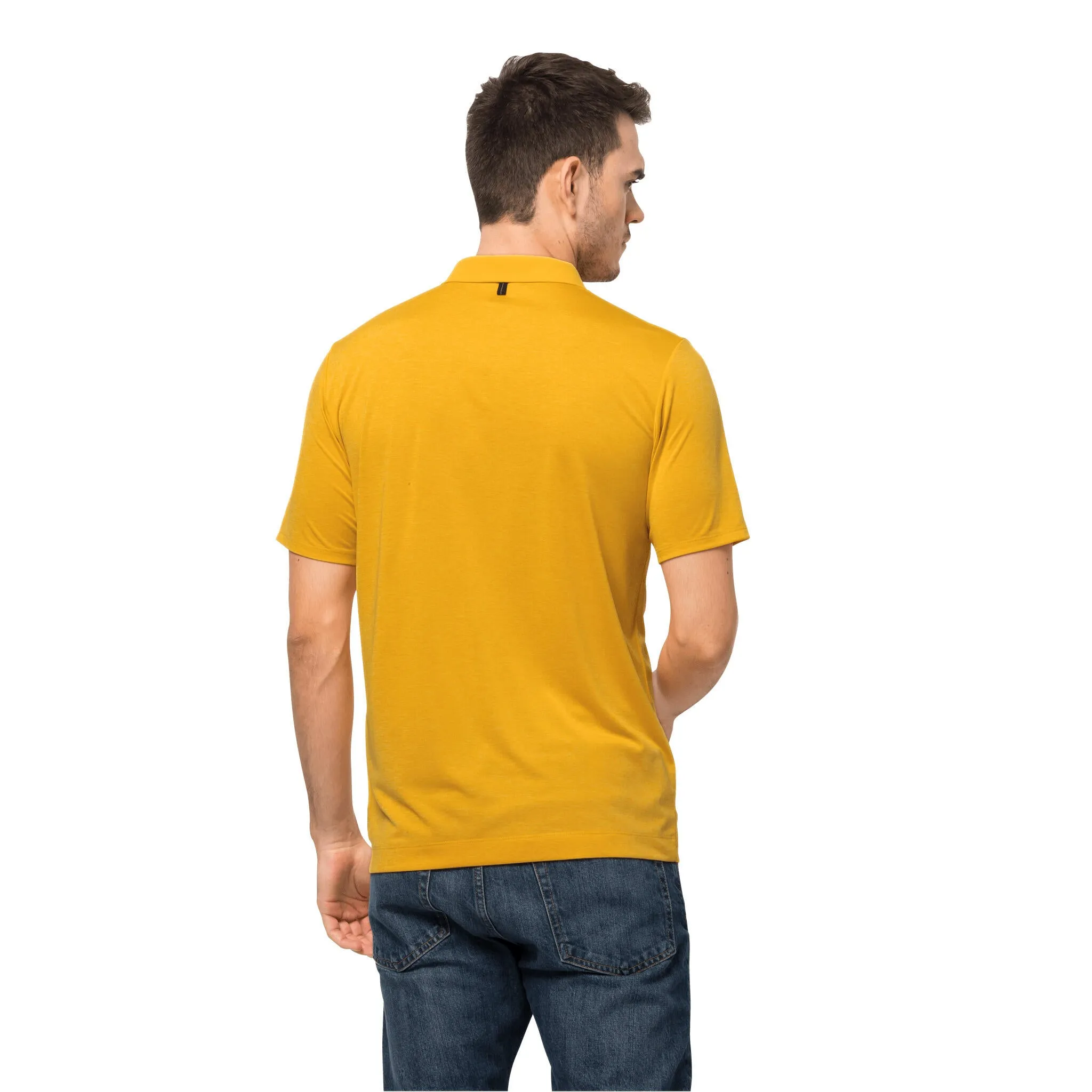 Jack Wolfskin Pack & Go Polo Shirt, Yellow