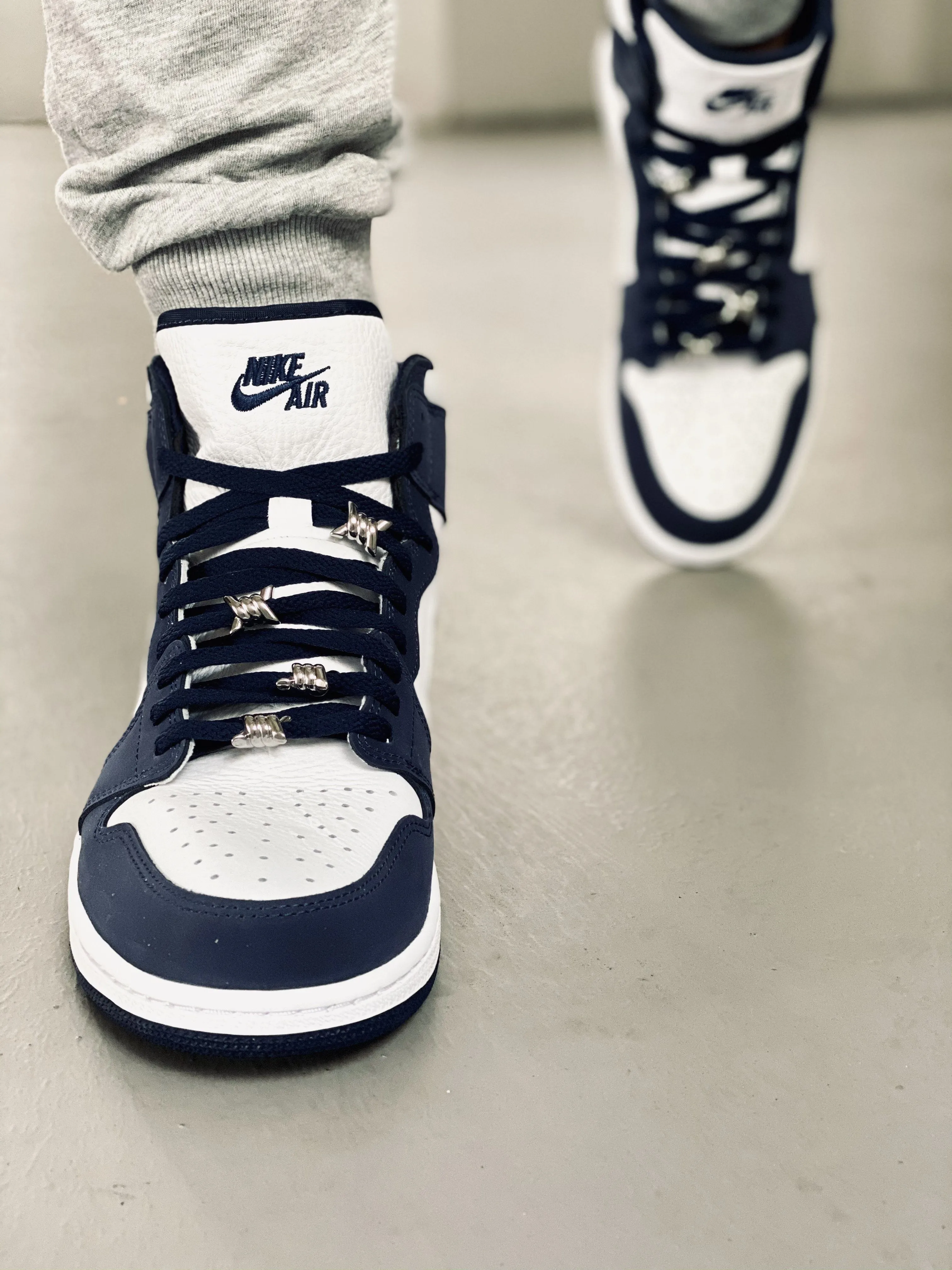 Jordan 1 Laces Basics Flat Thin - Midnight Navy Laces For AJ1 Midnight Navy CO.JP