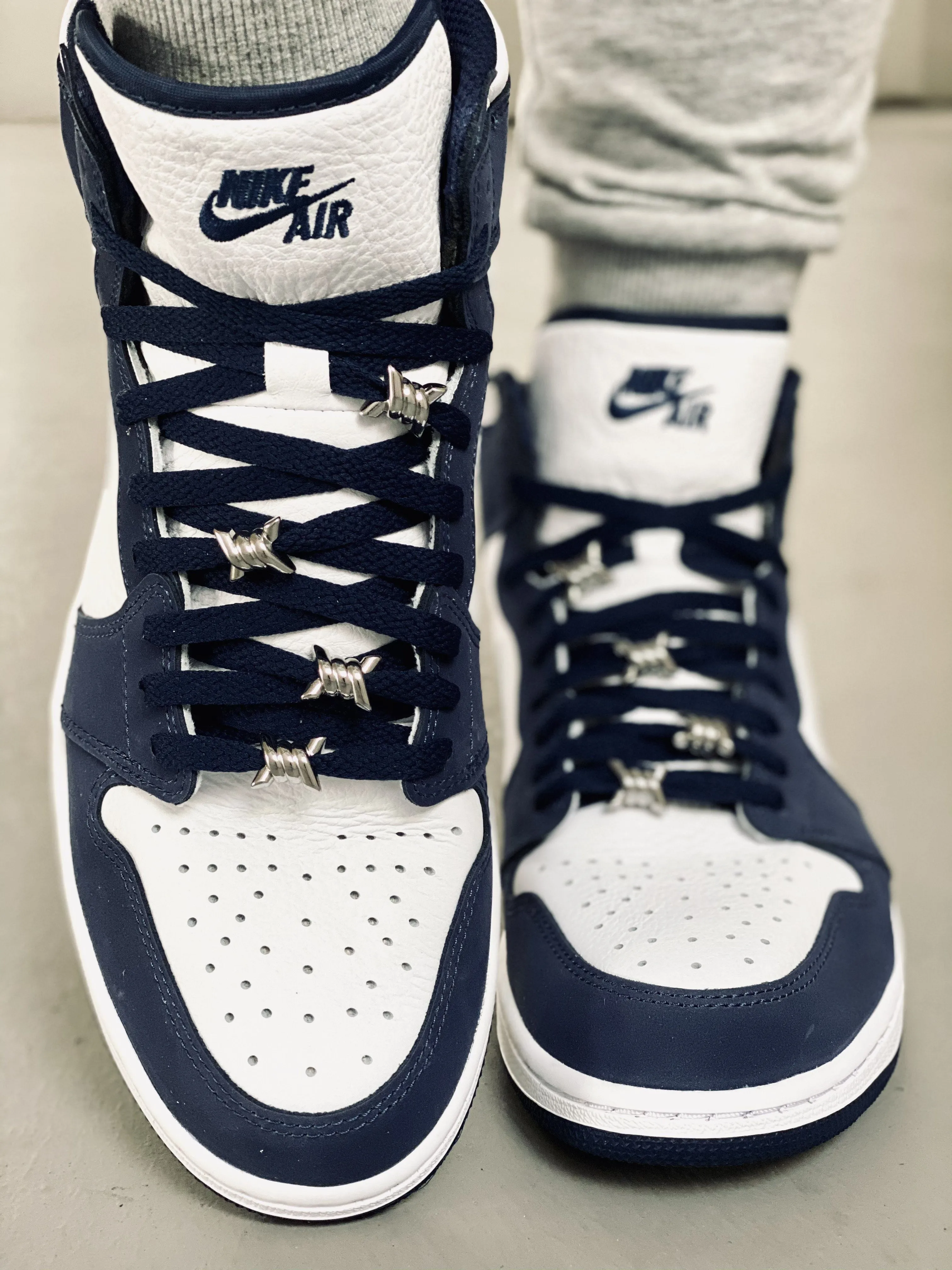 Jordan 1 Laces Basics Flat Thin - Midnight Navy Laces For AJ1 Midnight Navy CO.JP