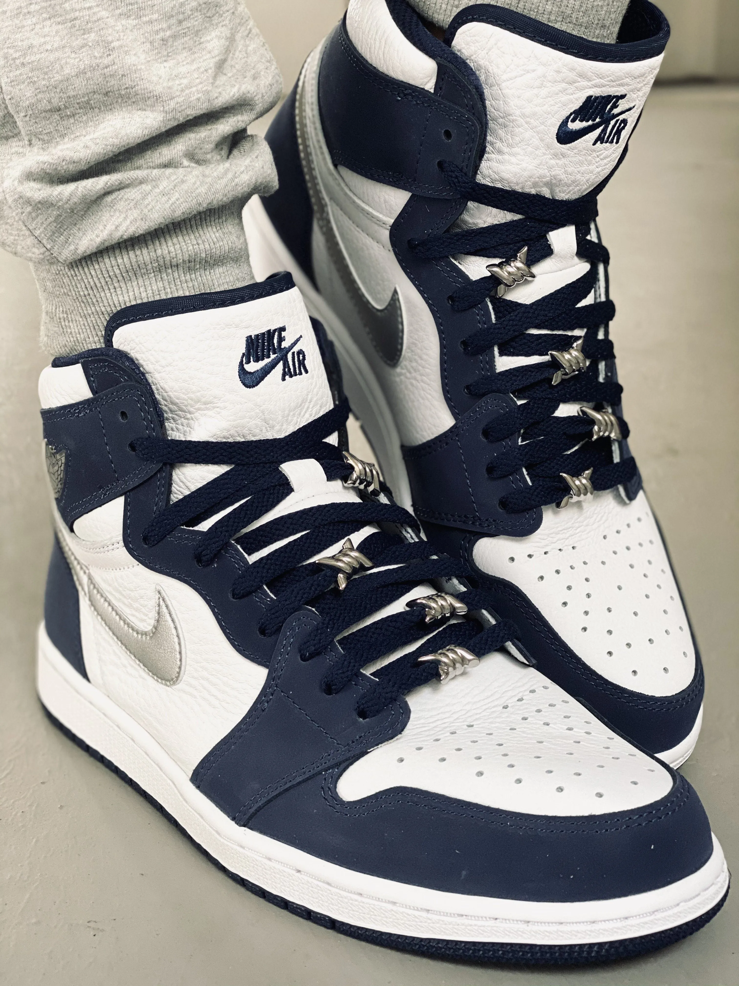 Jordan 1 Laces Basics Flat Thin - Midnight Navy Laces For AJ1 Midnight Navy CO.JP