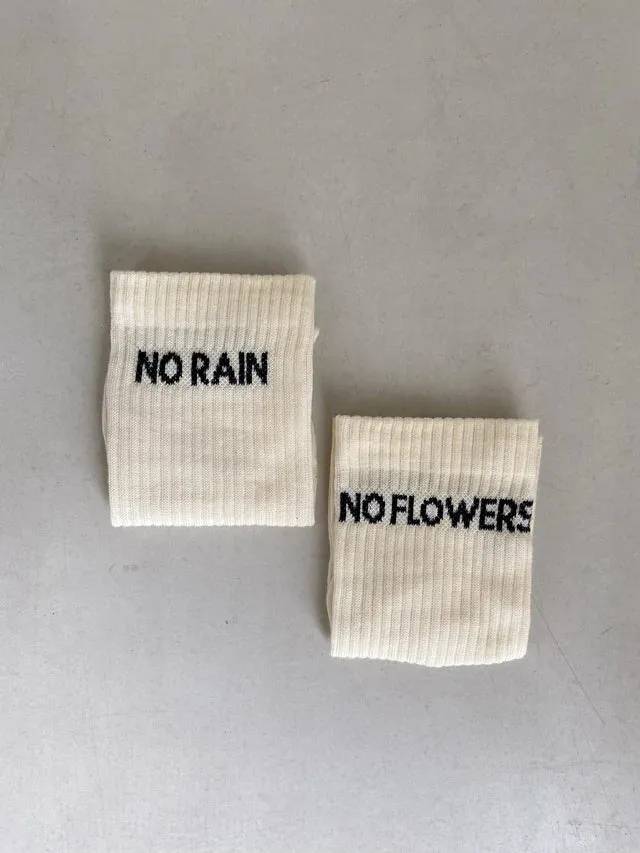 Jutelaune Socks - No Rain, No Flowers