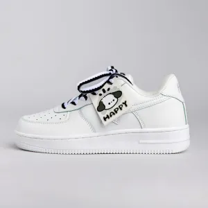 Kawaii Friendly Puppy Casual White Shoes - Unisex