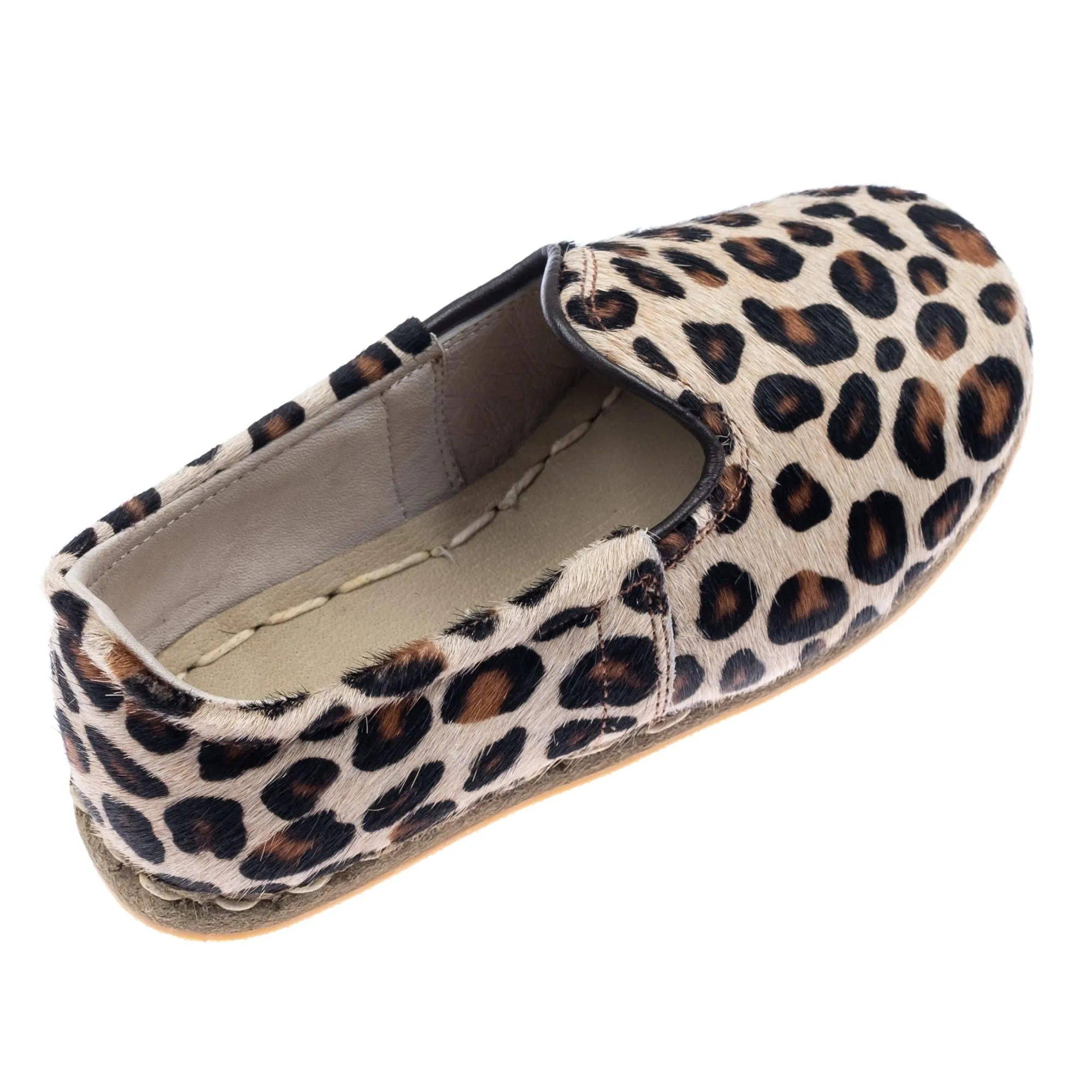 Kids Leopard Leather Shoes