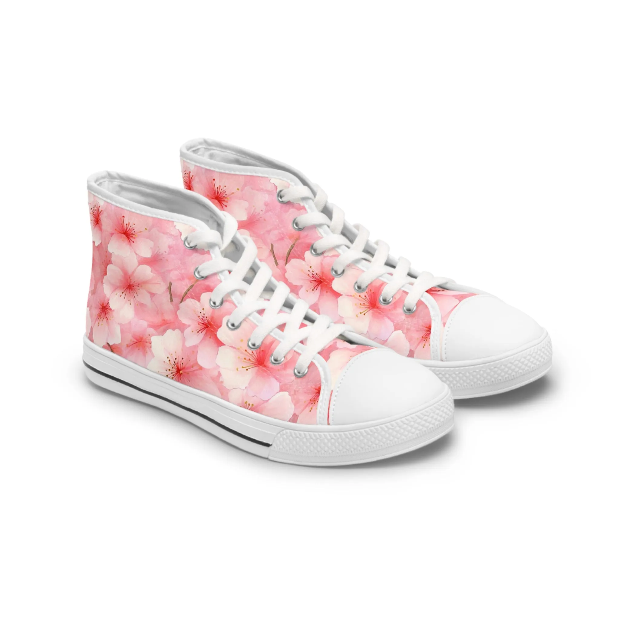 Love Japanese Cherry Blossom Flower Women's High Top Sneakers