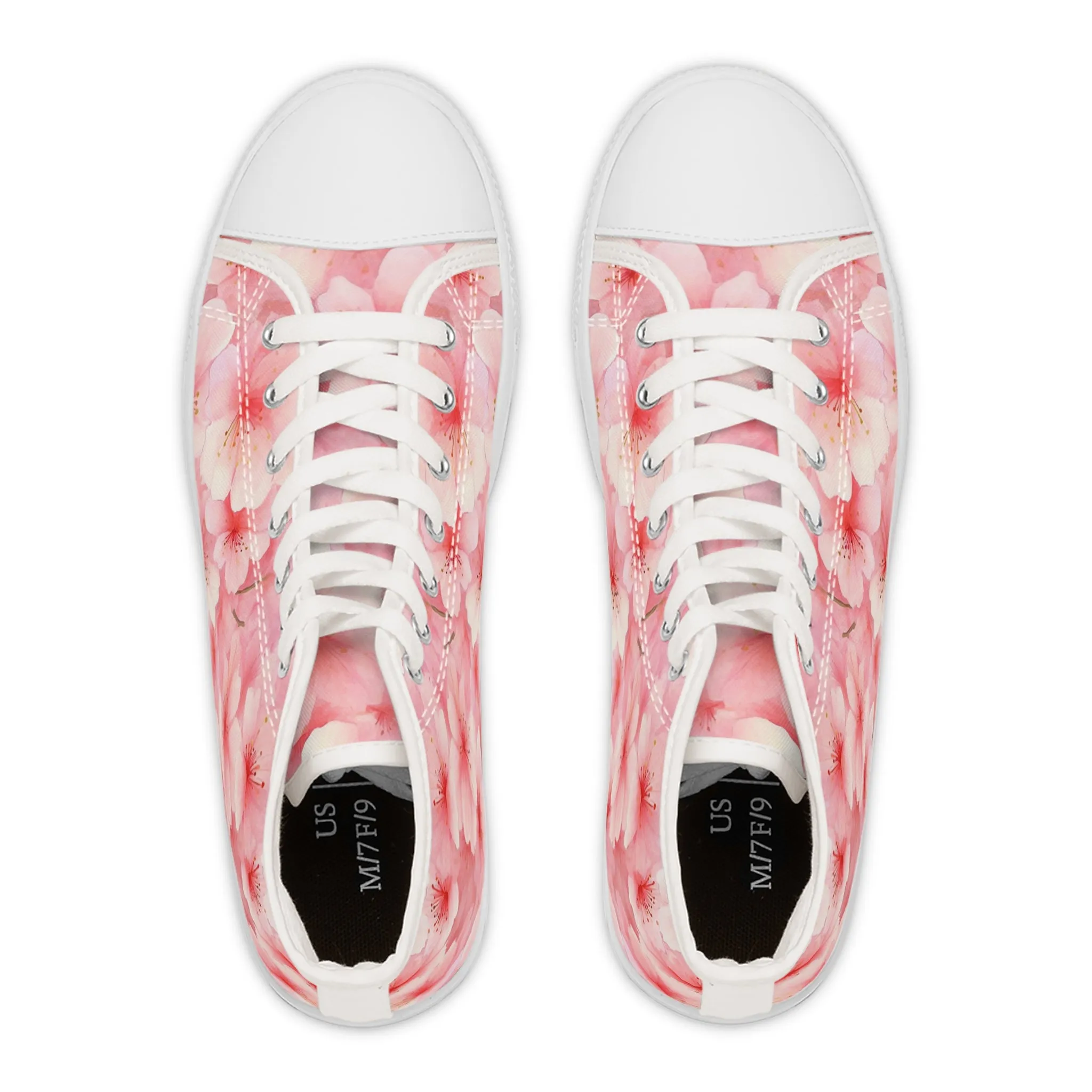 Love Japanese Cherry Blossom Flower Women's High Top Sneakers