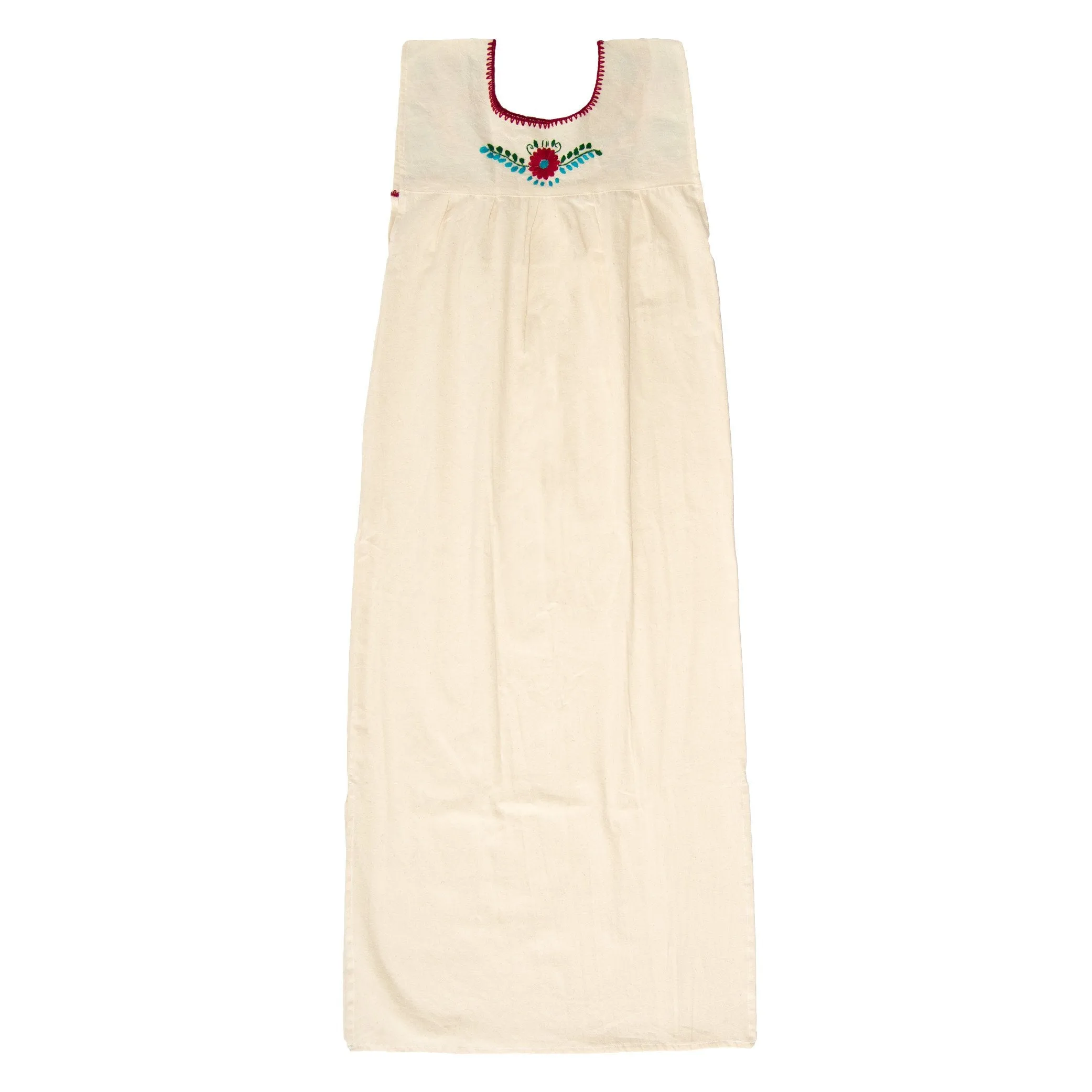 Maxi Isidra, White Mexican Embridered Dress