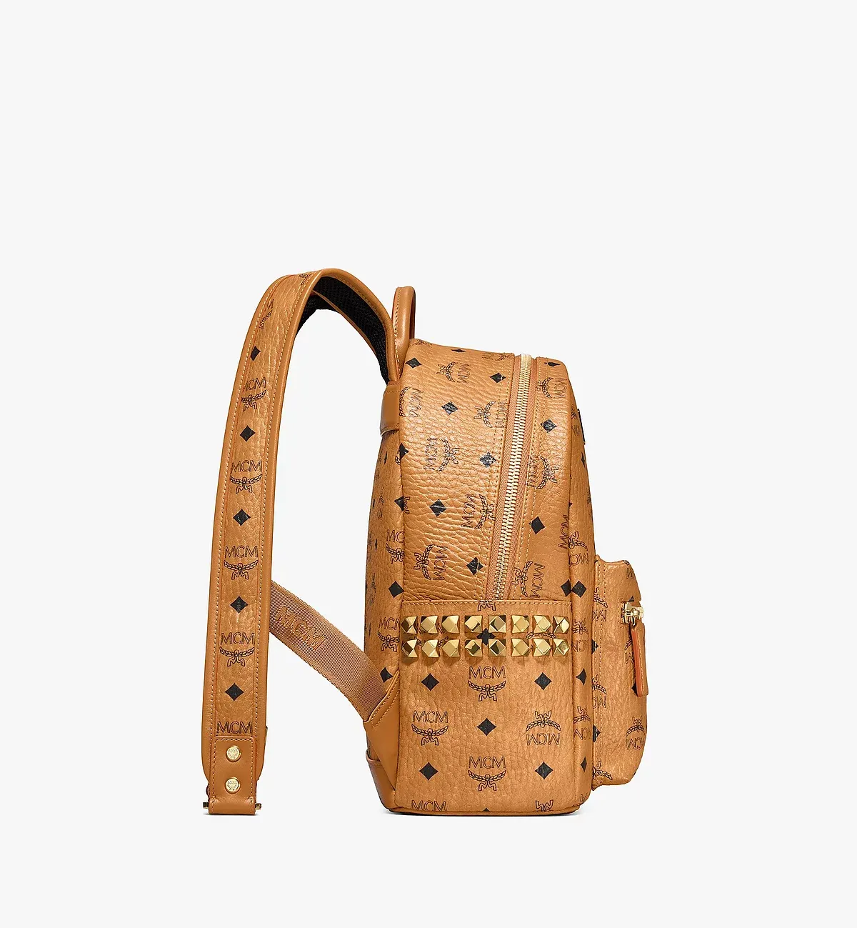 M.C.M Stark Side Studs Backpack in Visetos