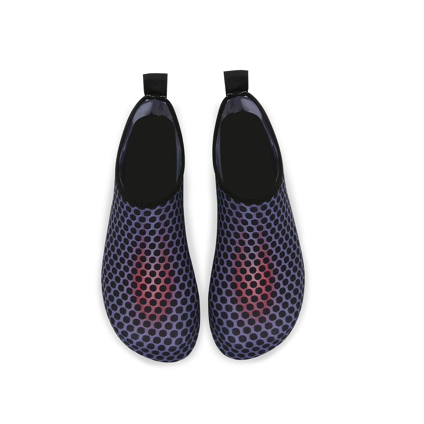 Men and Women a Slip On Barefoot Quick-Dry Beach Aqua Yoga Water Shoes (Black Dots/Purple)