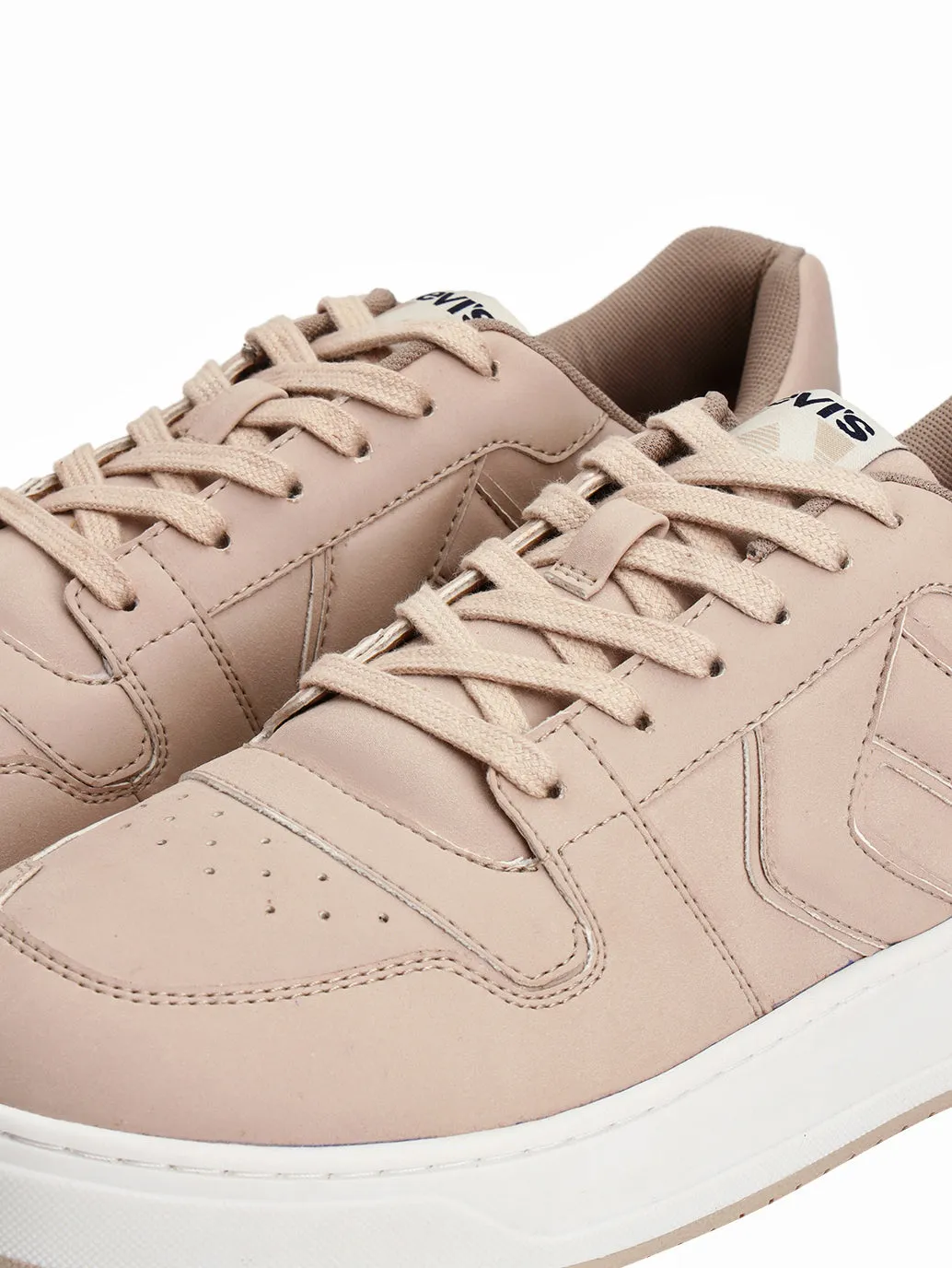 Men's Beige Solid Sneakers