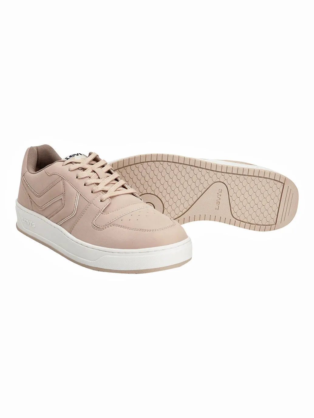 Men's Beige Solid Sneakers