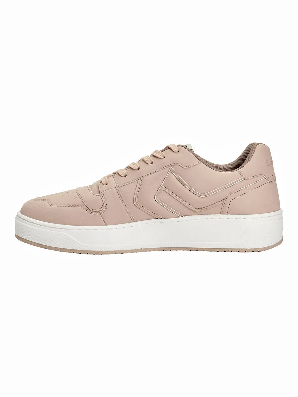 Men's Beige Solid Sneakers