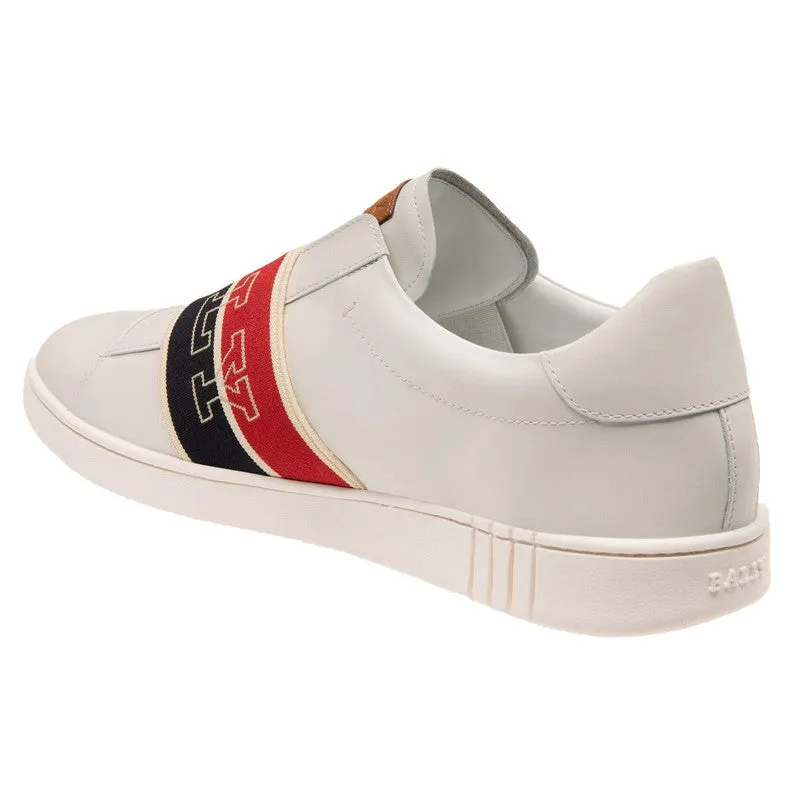 Men's Calf Wictor Leather Sneaker , White