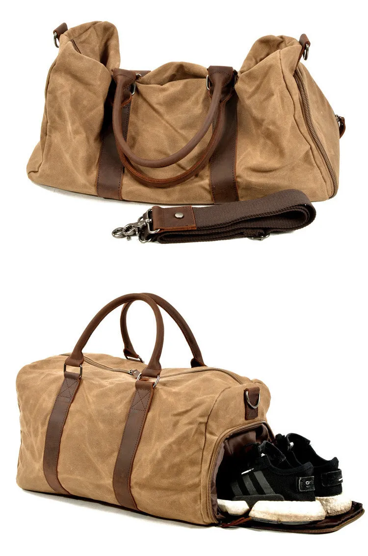 Men's Canvas Leather Bags for Traveling 6061