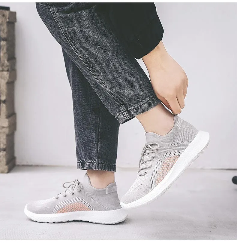 Men's fly-woven rubber foam sole sneakers