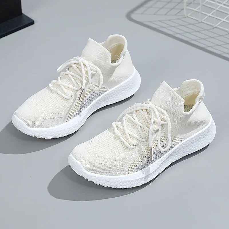 Men's fly-woven rubber foam sole sneakers