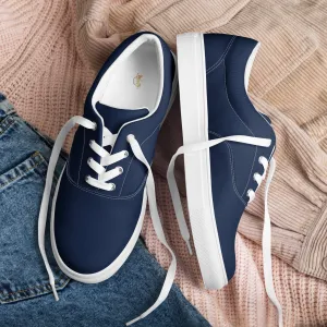 Menâ€™s lace-up canvas shoes - Dark Blue