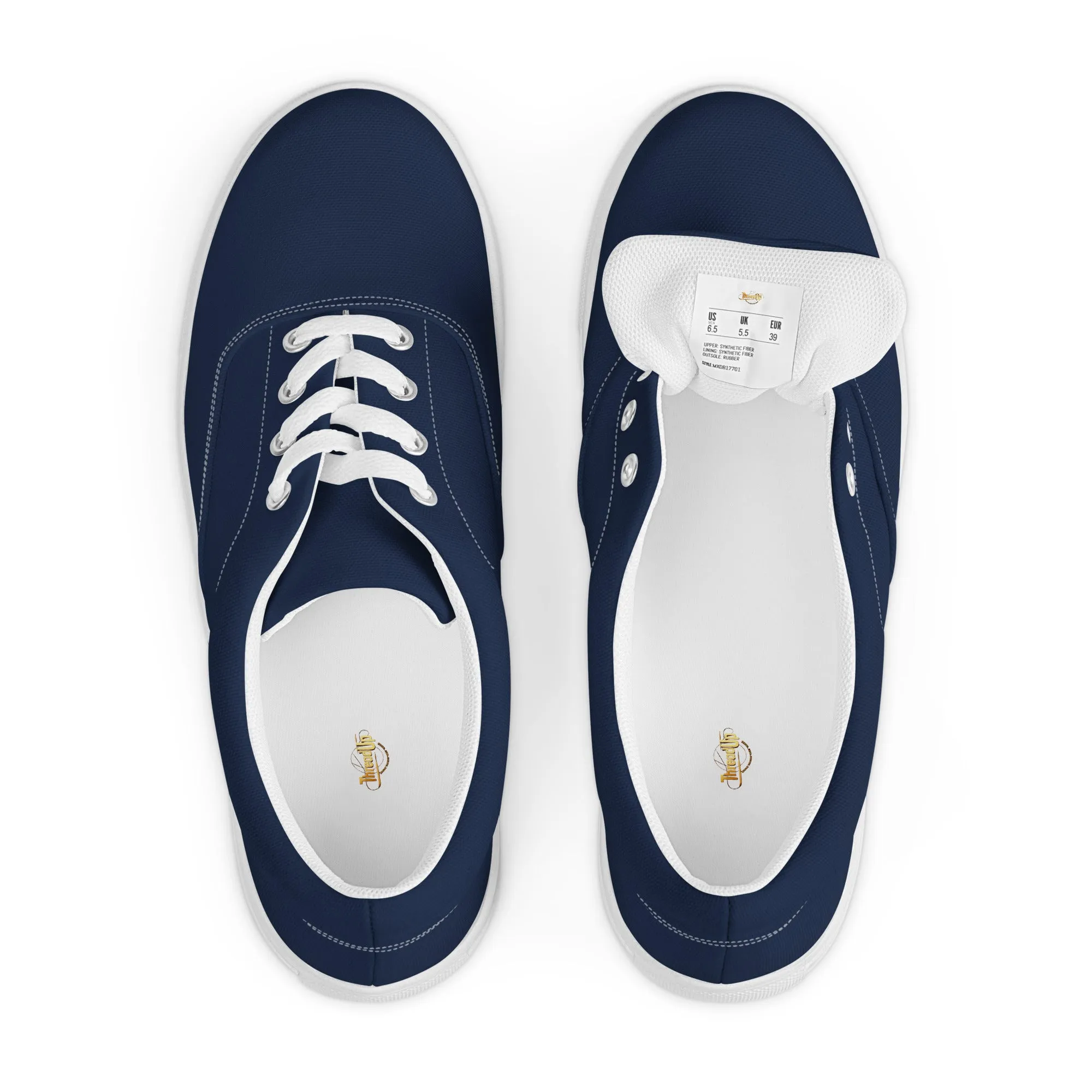 Menâ€™s lace-up canvas shoes - Dark Blue