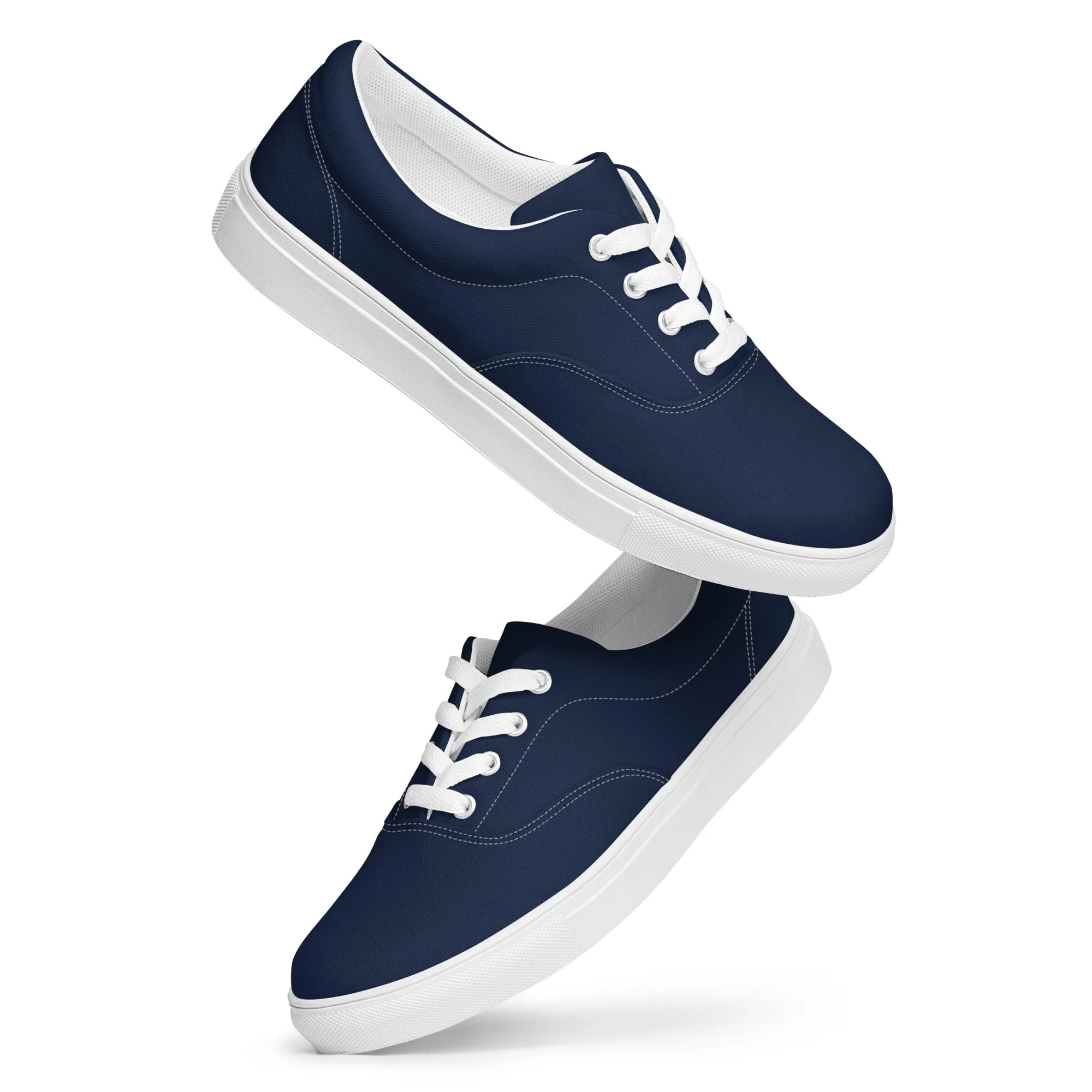 Menâ€™s lace-up canvas shoes - Dark Blue